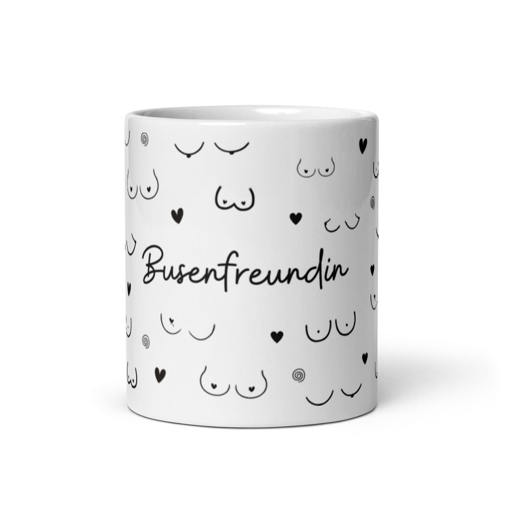 Keramiktasse „Busenfreundin“ (330 ml) - PlottaCarlotta