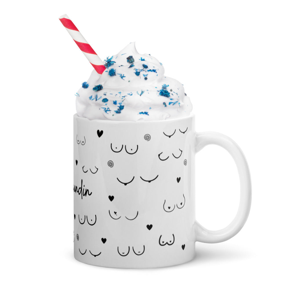 Keramiktasse „Busenfreundin“ (330 ml) - PlottaCarlotta